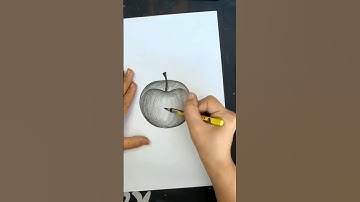 tutorial menggambar buah apel‼️#shorts #youtubeshorts #tutorial #menggambar