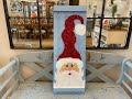 CHRISTMAS GLASS ART EPOXY RESIN SANTA GLASS ART, RESIN ART, CHRISTMAS PAINTED SANTA