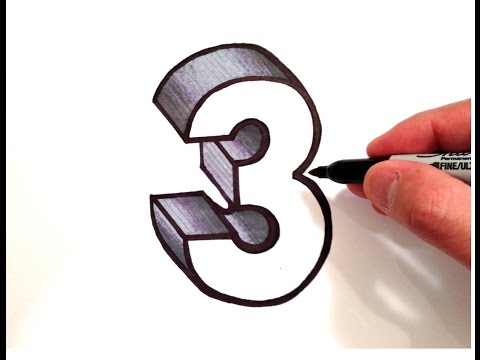 How to Draw the Number 3 in 3D