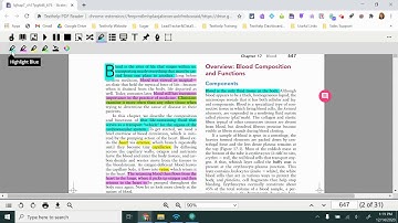 Strategic Highlighting Study Strategy (shown within old Read&Write PDF Reader)
