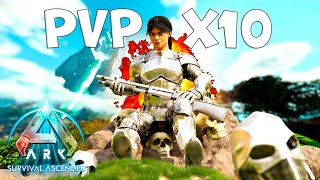 Pasé 24 HORAS En Un PVP X10 En ARK SURVIVAL ASCENDED!