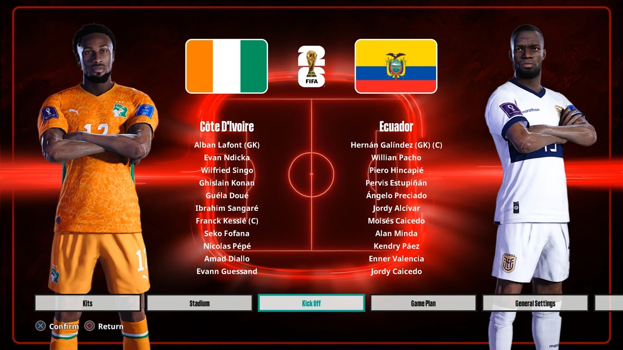 ⚽ CÔTE D'IVOIRE vs ÉQUATEUR 🎮 | Coupe du Monde FIFA 2026 | Simulation de jeu vidéo PES thumbnail