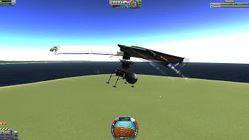 KSP: First prototype of an "helicopter" that somewhat is able to fly =)