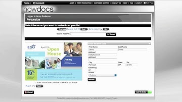 NowDocs - NowPrint Catalog Workflow