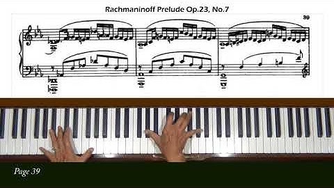 Rachmaninoff Prelude in C Minor Op. 23, No. 7 Piano Tutorial Part  2