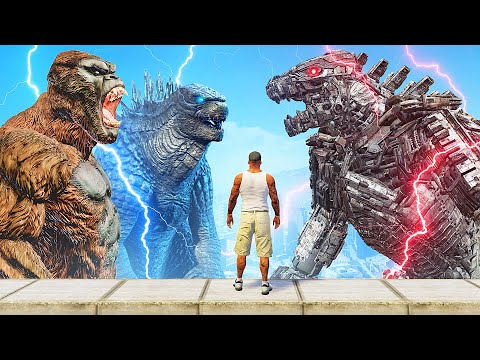 ГОДЗИЛЛА И КОНГ ПРОТИВ МЕХАГОДЗИЛЛЫ ГТА 5 МОДЫ! GODZILLA KONG ОБЗОР МОДА В GTA 5! ИГРЫ ВИДЕО MODS