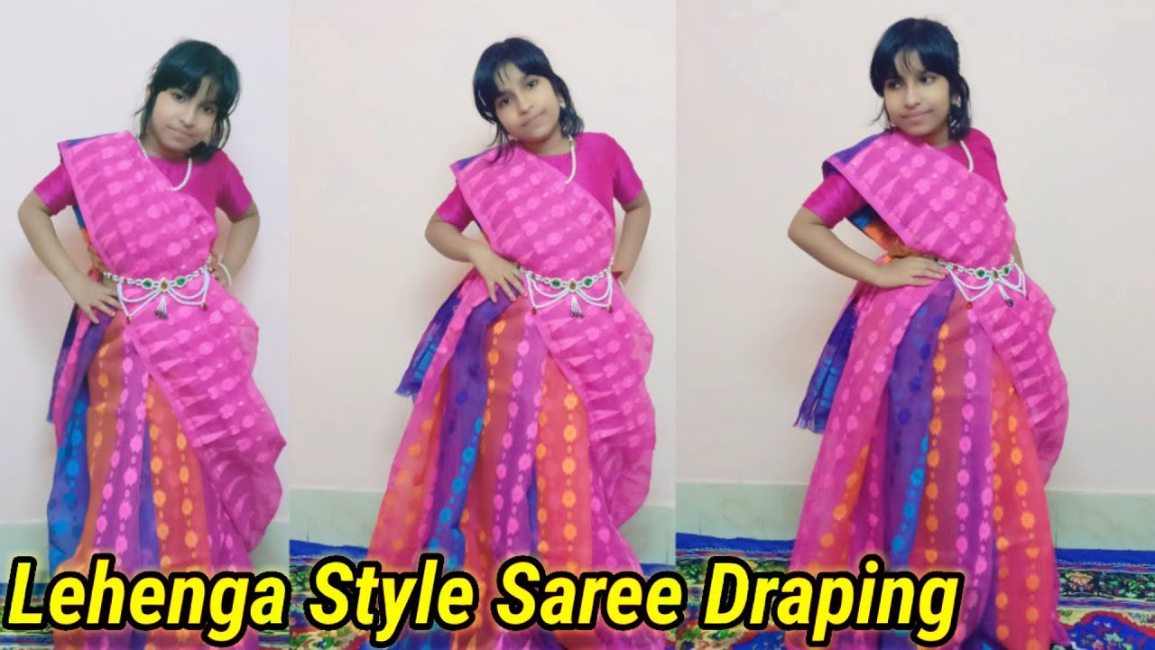 Lehenga Style Saree Draping | How to drape saree  | Mimi's Creation | Saree draping Part 2
