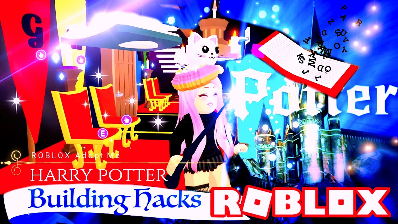 Harry Potter House Design Tutorial Sorting Hat Magic Wand Adopt Me Roblox Building Hacks Youtube - roblox sorting hat