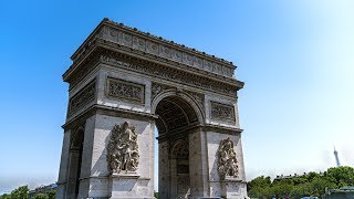 4K Time Lapse Arc de Triomphe in Paris Arch of Triumph at France