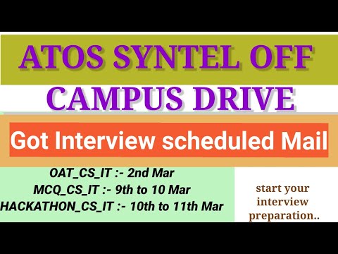 Atos started sending interview mail |Atos syntel interview 22 | atos syntel 22 |