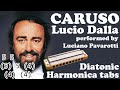 Caruso  diatonic harmonica tabs key of c