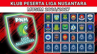 RESMI...‼️ DAFTAR KLUB PESERTA LIGA NUSANTARA MUSIM 2026/2027
