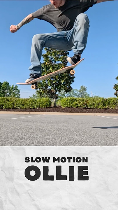 The Ollie Skateboard trick Slow Motion #ollie #skateboarding #howtoskateboard #skateboardingtricks