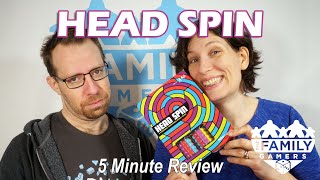 Head Spin - review in a SNAP!
Are you ready for a speedy spinning game full of spiffy puzzles?
Head Spin is more toy than game, but pre-teens and teens will enjoy racing their friends.
We review Head Spin in our GAMES format:
0:00 Intro
0:21 Game
0:35 Art
1:26 Mechanics
2:41 Expectations
3:27 Surprises
4:50 Recommended?
5:48 Outtake
Transcript at https://thefamilygamers.com/head-spin/
The Family Gamers received a copy of Head Spin from Project Genius for this review.
Find it on Amazon with our affiliate link: https://amzn.to/3QHxbrd
Music used by permission from You Bred Raptors? http://youbredraptors.com/ Head Spin - review in a SNAP!