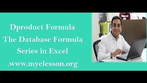 Dproduct Formula in Excel