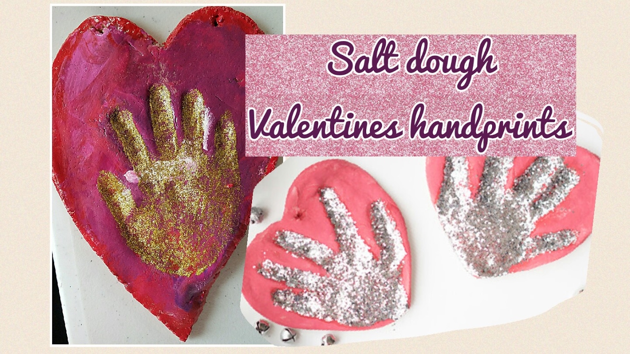 DIY Salt Dough Valentines Handprint! Craft for kids - YouTube