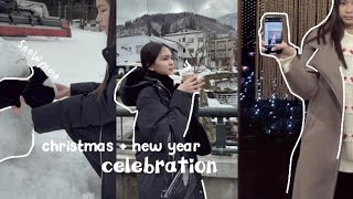 Christmas + Newyear Celebration ☃️🎄 (EARTHQUAKE🫨) light display, shabushabu, snow resort | Vlog 05