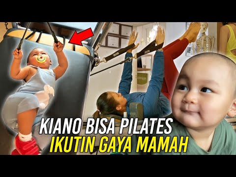 KIANO SENAM PILATES PAKE BAJU YANG DIKASIH PAPAH ‼️ MAMAH LAGI OLAHRAGA DIIKUTIN SAMA KIANO..