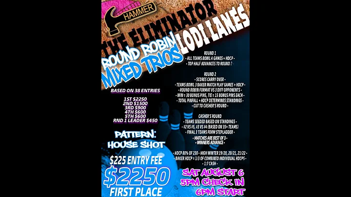 ELIMINATOR: ROUND ROBIN MIXED TRIOS - $2000+ 1st P...
