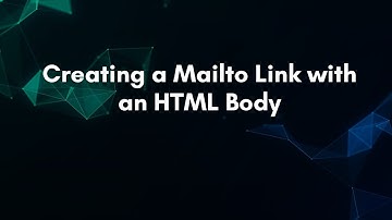 Creating a Mailto Link with an HTML Body