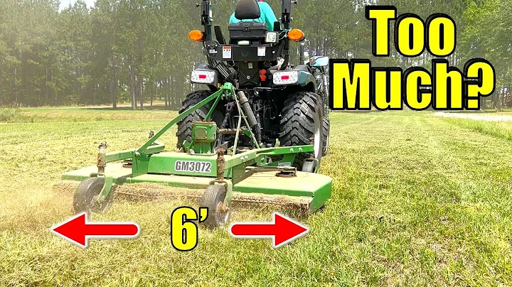What Happens When You Put a HUGE mower on a Small 25hp Tractor?