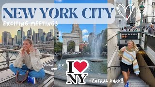 NEW YORK CITY VLOG: exciting meeting, bringing my sis as my +1, sunset photo spot & more!!