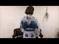 20代30代女性向け麻の葉小花　3点セット（作り帯）の動画！花火大会の浴衣ならPourVous