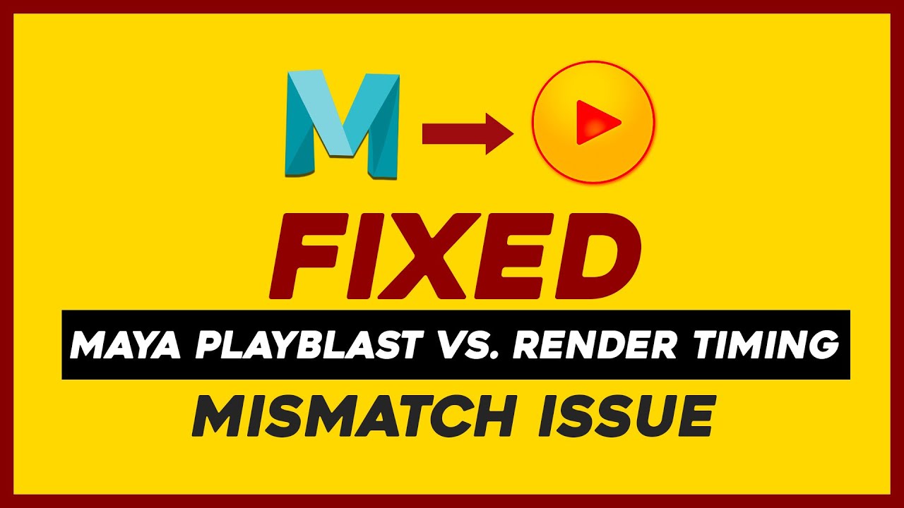Playblast Distorted Fixed! Maya Playblast vs. Render Timing Mismatch Issues 🚀 - YouTube