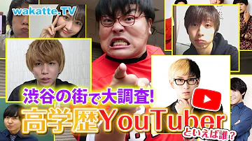 高学歴YouTuberといえば誰 渋谷で大調査 Wakatte TV 431 