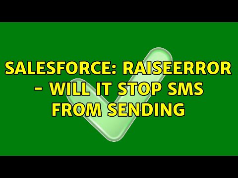 Salesforce: RaiseError -