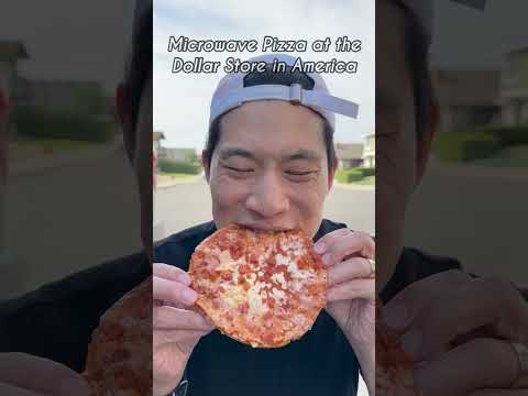 Microwave Pizza at the Dollar Store in America, EAT or PASS?
