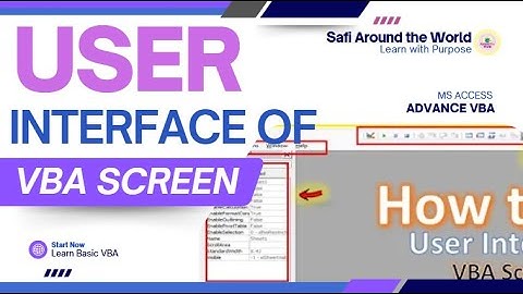 user-interface of vba screen | excel user interface |excel user interface of vba screen | how to use
