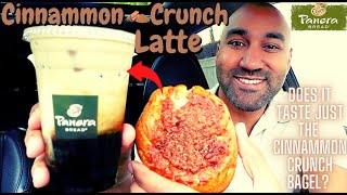 Panera New Cinnamon Crunch Latte Review & Cinnamon Crunch Bagel Review