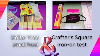 Dollar Tree Haul and Crafter's Square Iron-On Cricut Test
