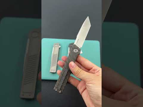 KB KNIVES KB420 Yondu Double Detent Knife  Ti Micro Milling 2.87'' Tanto Satin M390 Folding Knife
