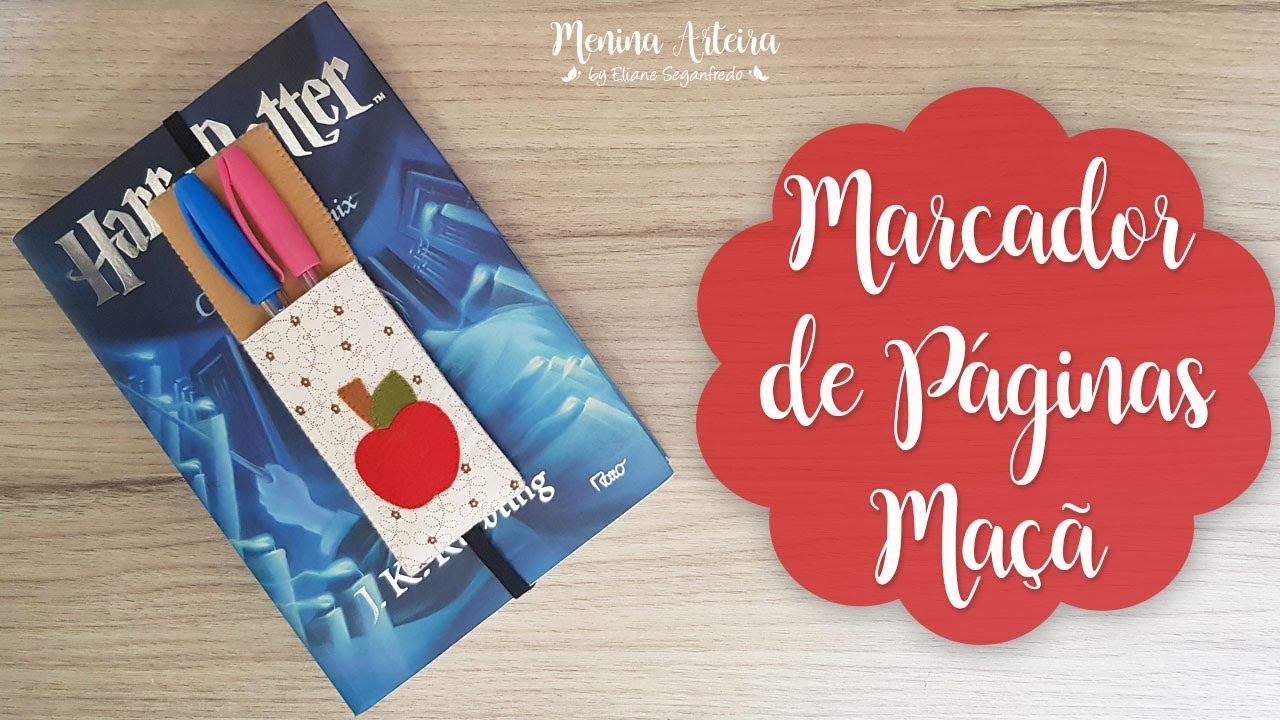 Marcador de Páginas e Porta Canetas em Feltro - Especial Dia do Professor - Com molde