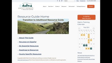 Transition to Adulthood Resource Guide Tour