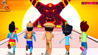 Little Singham vs simmba run vs little krishna putana run, little singham, little krishna, simmba screenshot 3