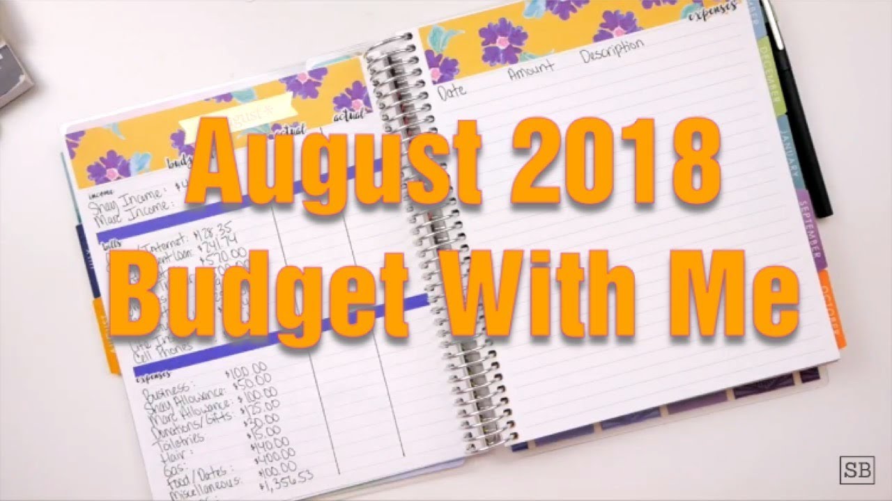 August 2018 | Budget With Me | Erin Condren Deluxe Monthly Planner | Collab