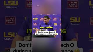 “I’m having a press conference. Thank you.” 💀 #cfb #collegefootball #edorgeron #lsufootball