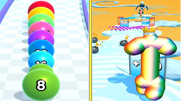 Ball Run 2048 Vs Tall Man Run All levels gameplay walkthrough Android ios