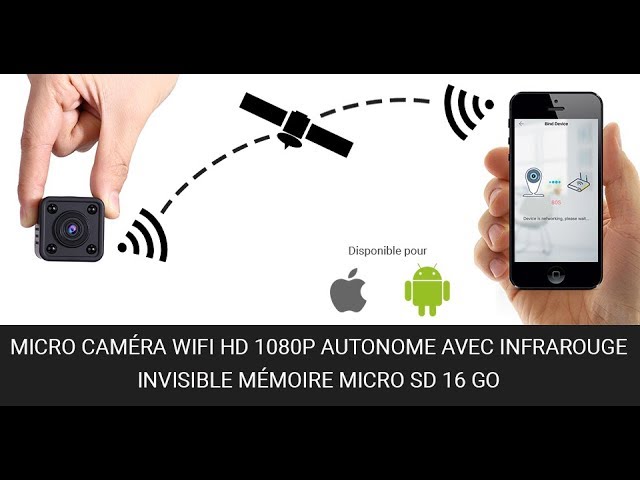 MICRO CAMÉRA WIFI HD 1080P AUTONOME AVEC INFRAROUGE INVISIBLE