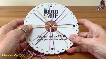 Making a Kumihimo cord with 16 yarns