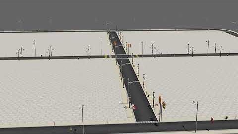 Road And Assets lowpoly 3d model made in blender