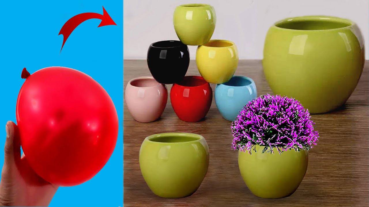 How to make cement pot at home || DIY planters - YouTube