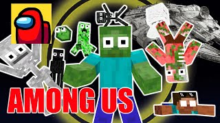 MONSTER SCHOOL : AMONG US (THE SKELD) CHALLENGE - Minecraft Animation