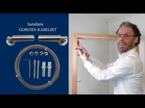 skelet democratische Partij Kaarsen How to install Curtain Cable Set - Tip from Holland - YouTube