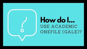 How do I use Academic OneFile (Gale)?