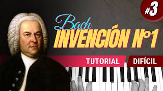 Como tocar "Invención N.º1 en do mayor, BWV 772"(J. S. Bach)- Piano tutorial y partitura -Parte 3/3