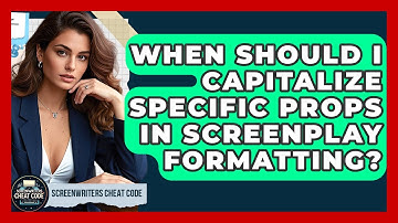 When Should I Capitalize Specific Props In Screenplay Formatting? - Screenwriter
